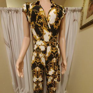 Black and Gold Pant Jumpsuip